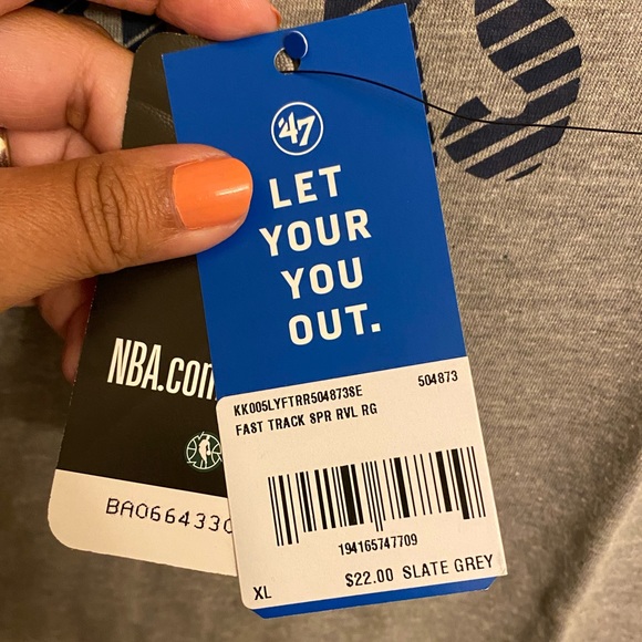 NWT Dallas Mavericks 47 Brand Youth Raglan - Picture 3 of 3